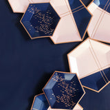 Erika - Navy Abstract Cocktail Paper Napkins