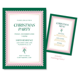 Coquette Christmas - Customizable Christmas Party Invitation & Menu