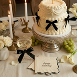 Happy Birthday Cocktail Napkins - Cream & Black