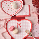 Valentines Day Cocktail Napkins - Lace, Gingham, & Bows