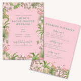 Palm Beach - Digital Invitation & Itinerary for Bachelorette, Bridal Shower, or Dinner Party