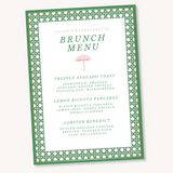 Palm Beach - Digital Menu for Bachelorette, Bridal Shower, or Dinner Party