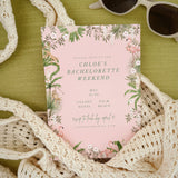 Palm Beach - Digital Invitation & Itinerary for Bachelorette, Bridal Shower, or Dinner Party