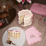 Happy Birthday Cocktail Napkins - Pink & Gold