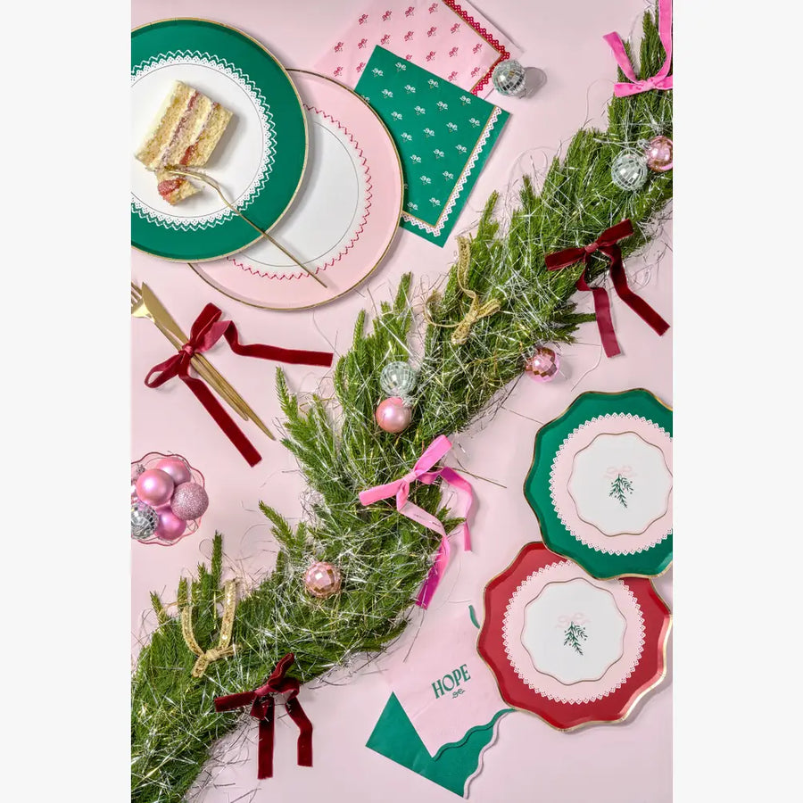 Coquette Holiday Cocktail Napkins - Well Wishes