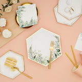 Secret Garden - White Botanicals Large Paper Plates