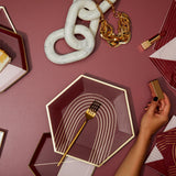 Bordeaux - Maroon Arch Large Paper Plates