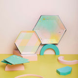 Pastel - Ombre Splatter Large Paper Plates