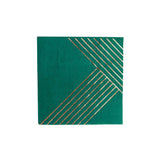 Manhattan - Dark Green Striped Cocktail Paper Napkins