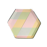 Pastel - Pink Plaid Small Paper Plates